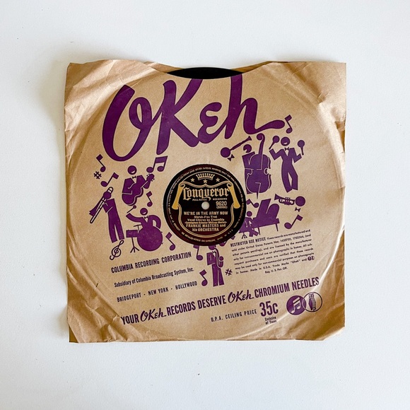 FRANKIE MASTERS CONQUEROR WE'RE IN THE ARMY NOW And G'BYE NOW  10 Inch Record - Picture 1 of 5